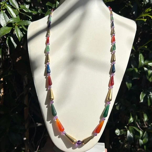 1970s MMA Egyptian Princess Sithathoriunet Gemstones Necklace